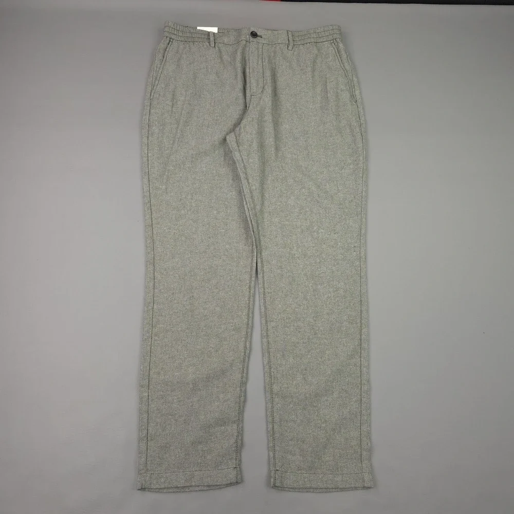 Banana Republic Pants Men 36x29 Green Linen Cotton Athletic Tapered Chino Casual
